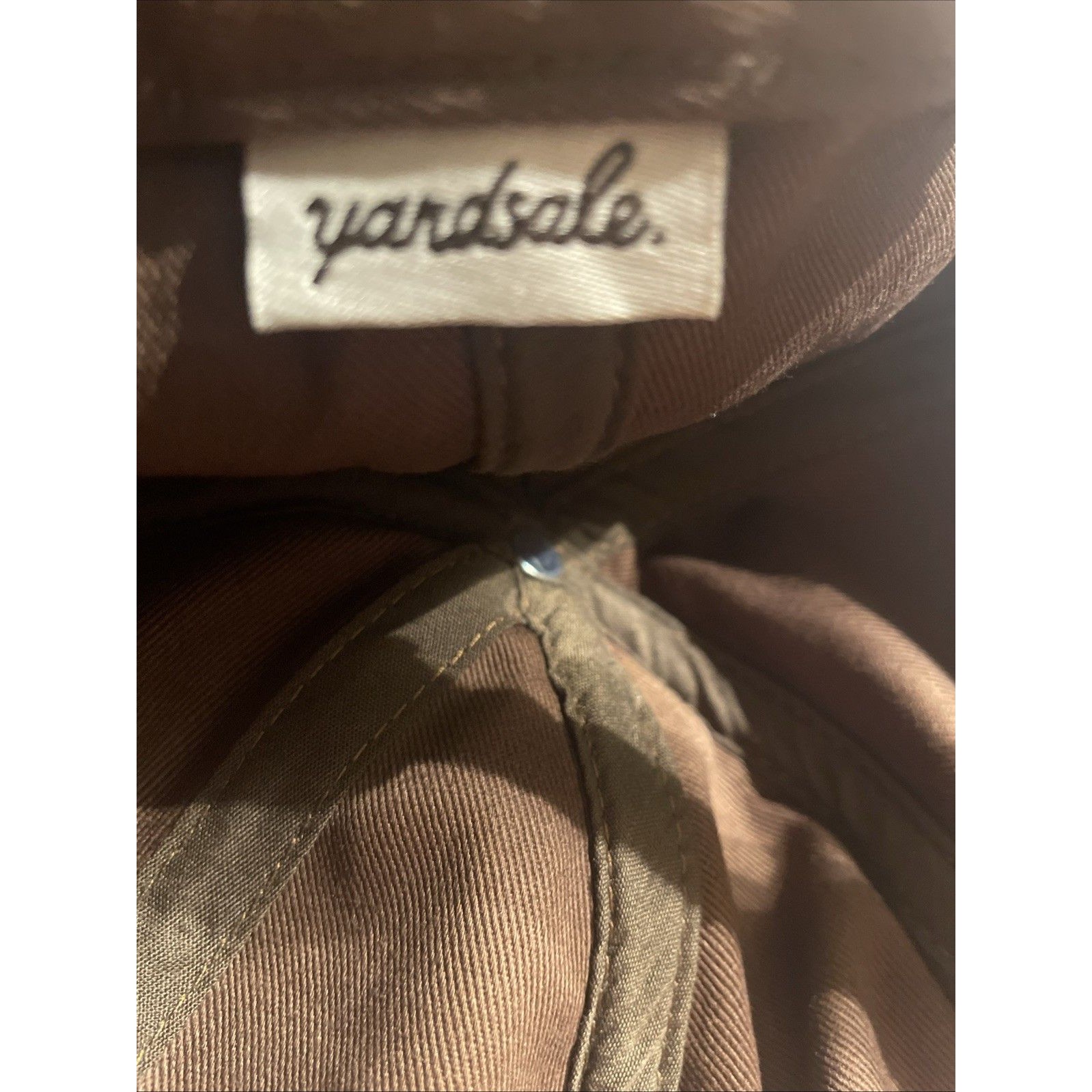 Yardsale Skateboards Brown Faux Suede Script Logo 6 Panel Hat Cap Adjustable — image 6 of 6